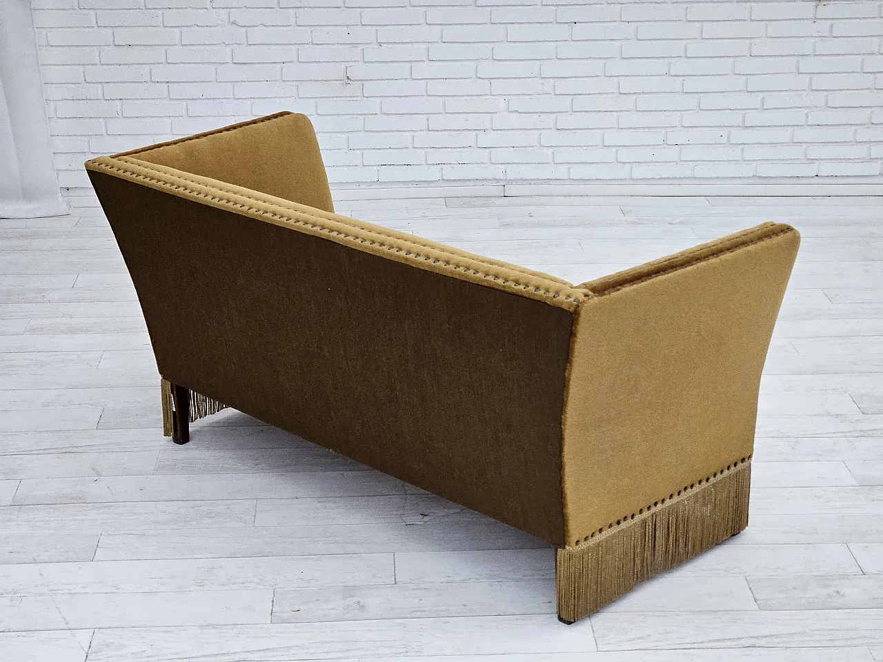 Danish 2 seater sofa velour, 1960s 8