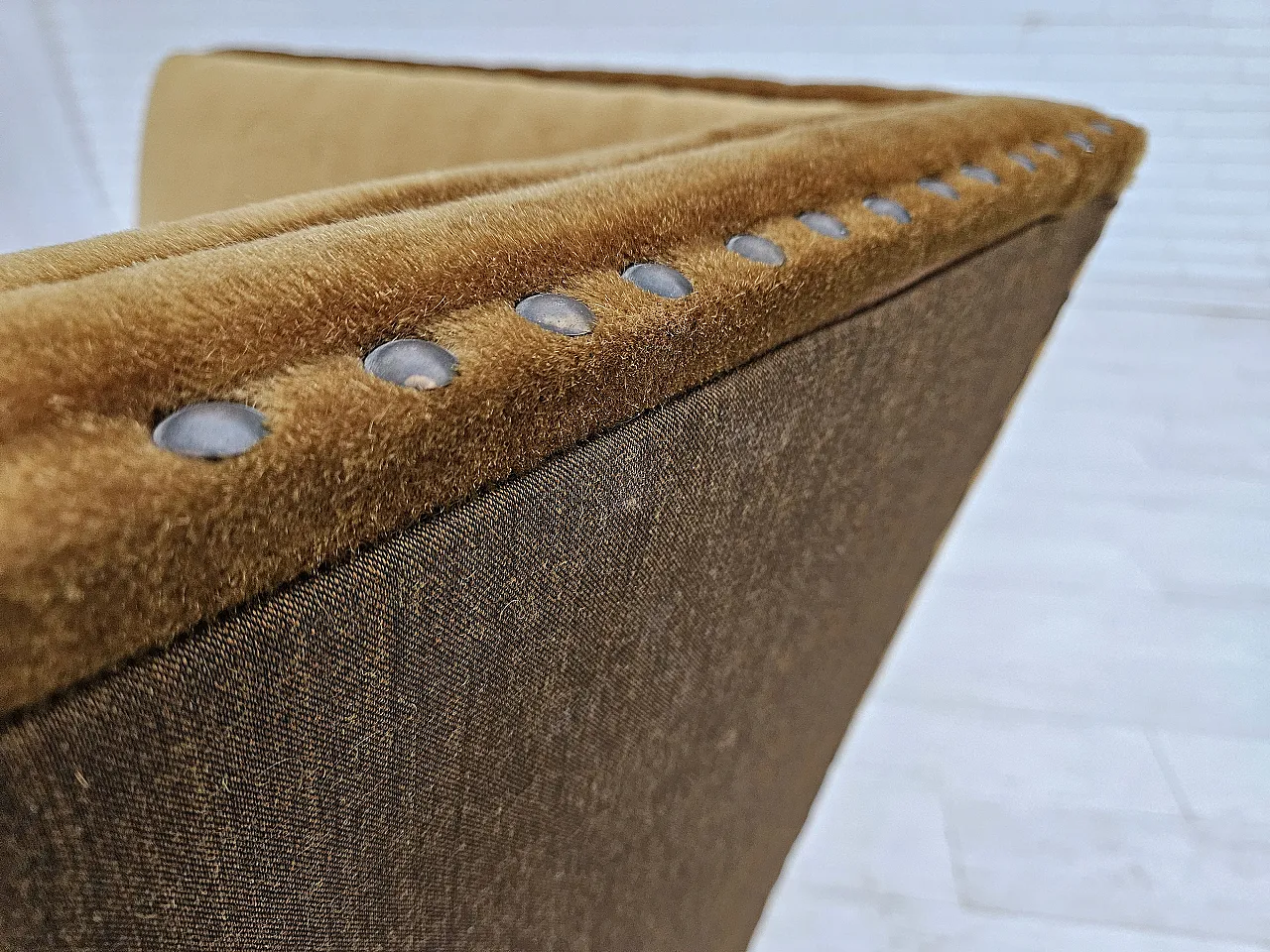 Danish 2 seater sofa velour, 1960s 12