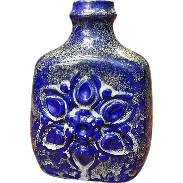 Cobalt blue ceramic vase, Strehla Keramik, 1960s