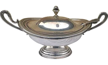 Silver shuttle sauce boat, 20th century