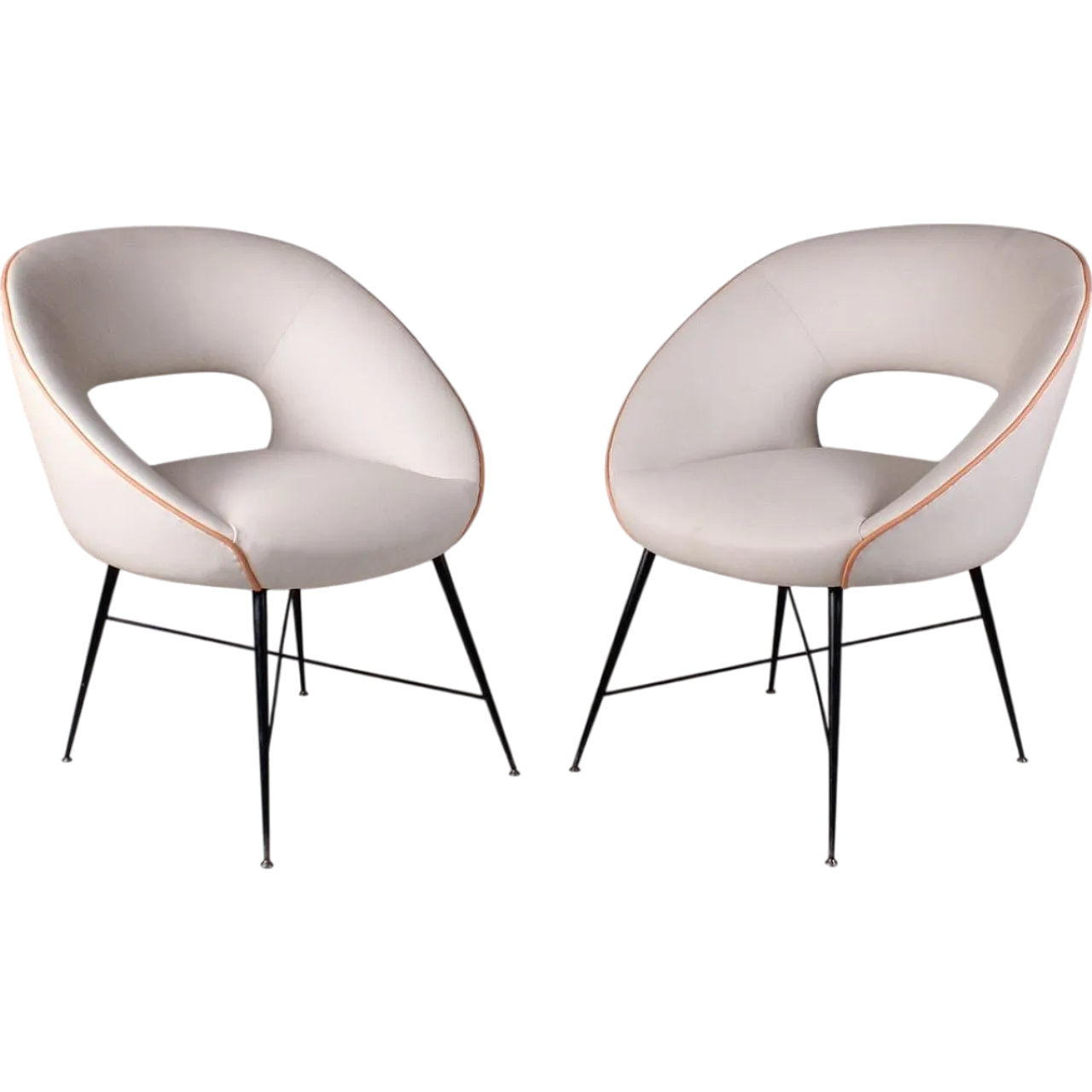 Pair of armchairs by Silvio Cavatorta, 1950s 13