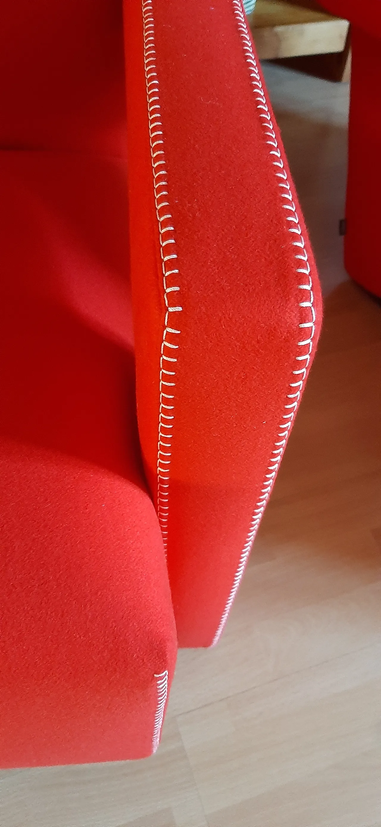 Pair of armchairs Utrecht by Cassina red wool, 2000 30