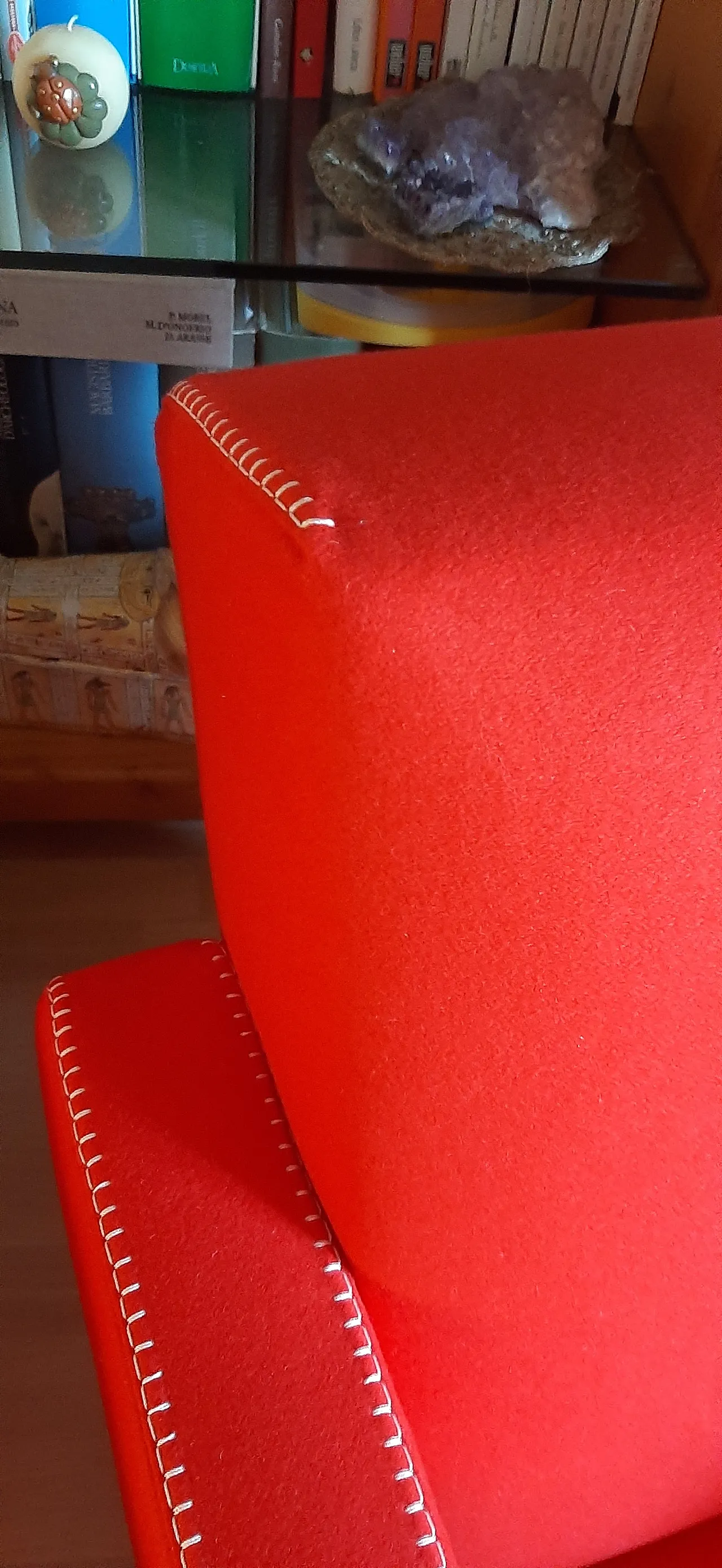 Pair of armchairs Utrecht by Cassina red wool, 2000 33