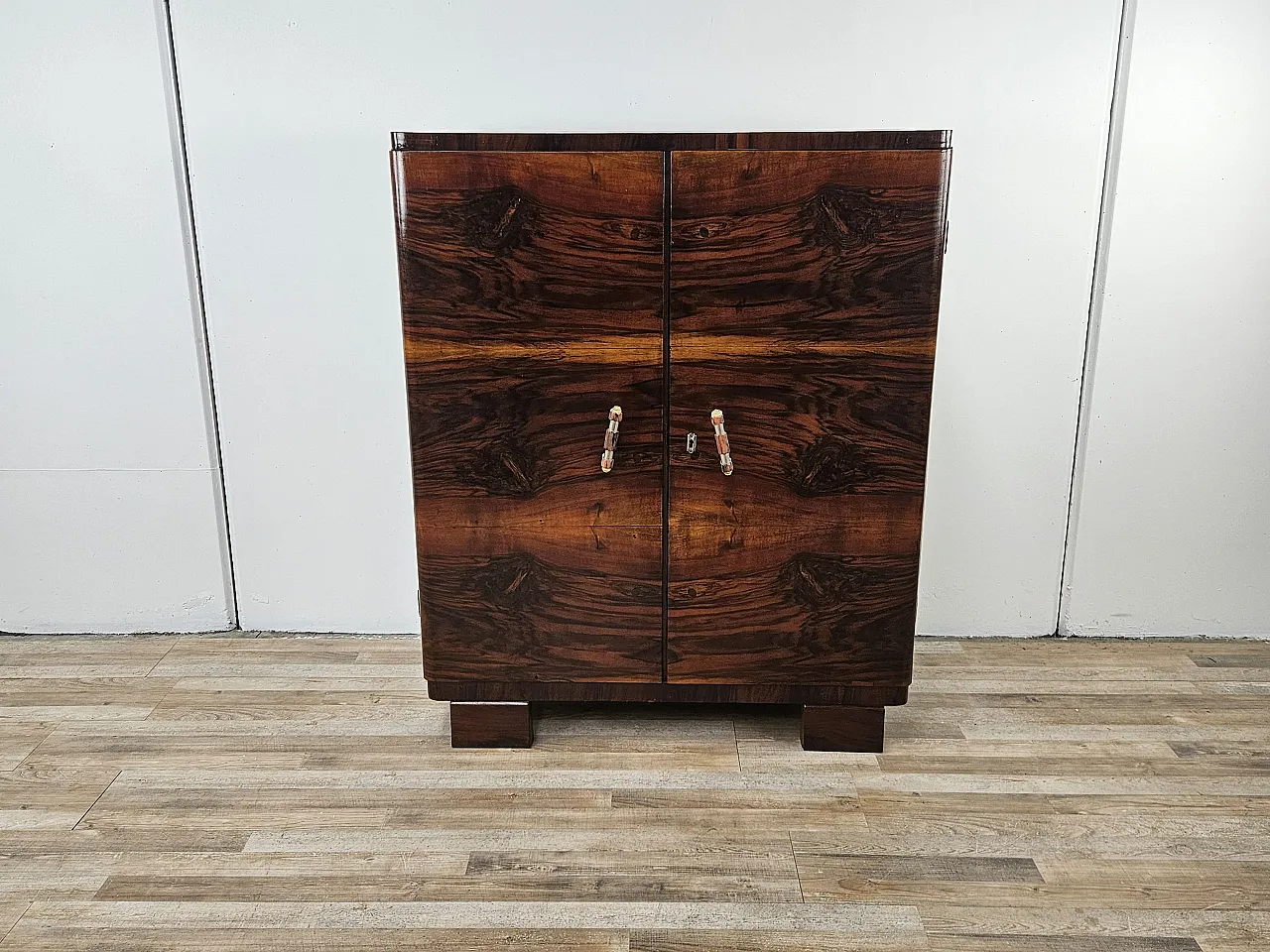 Sideboard Art Decò in Cuban mahogany, 30s 2