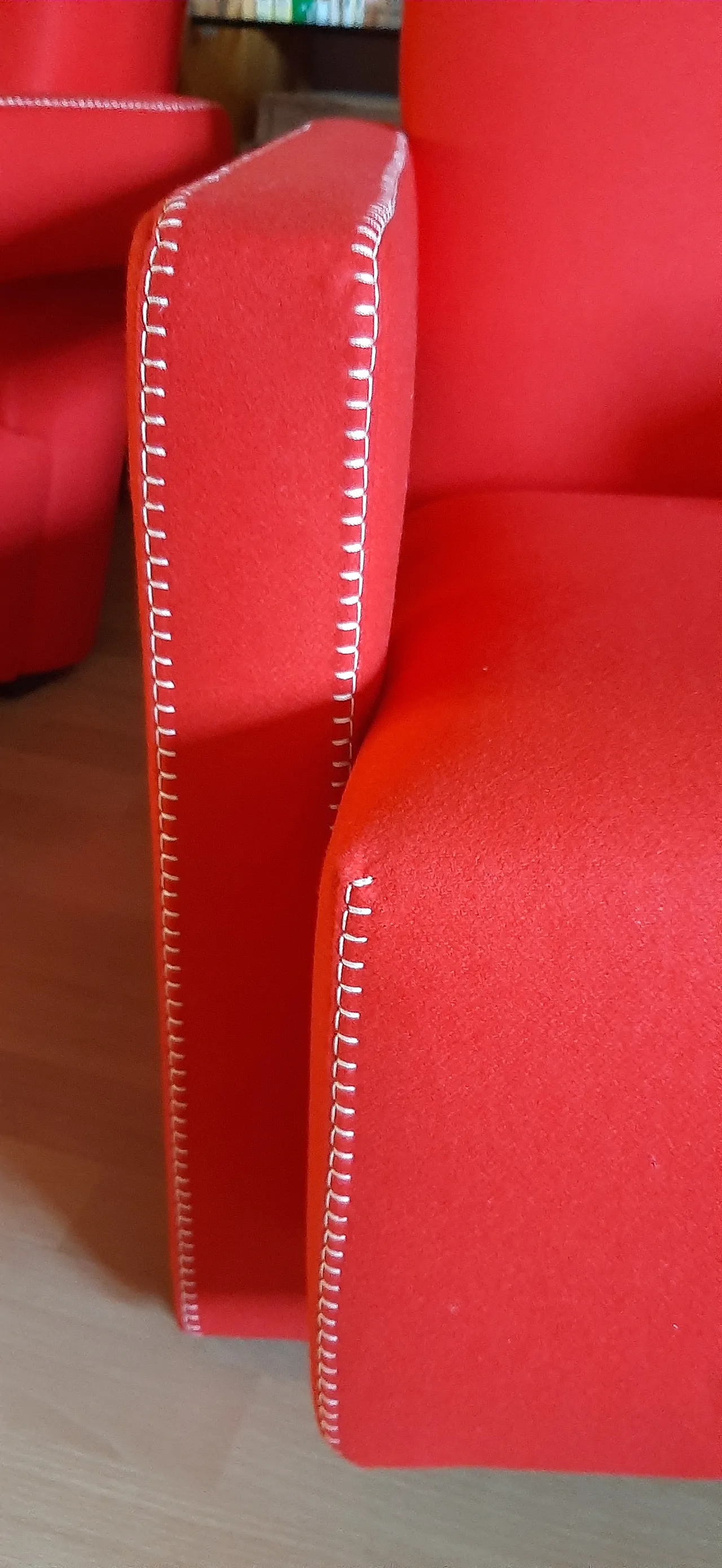 Pair of armchairs Utrecht by Cassina red wool, 2000 81