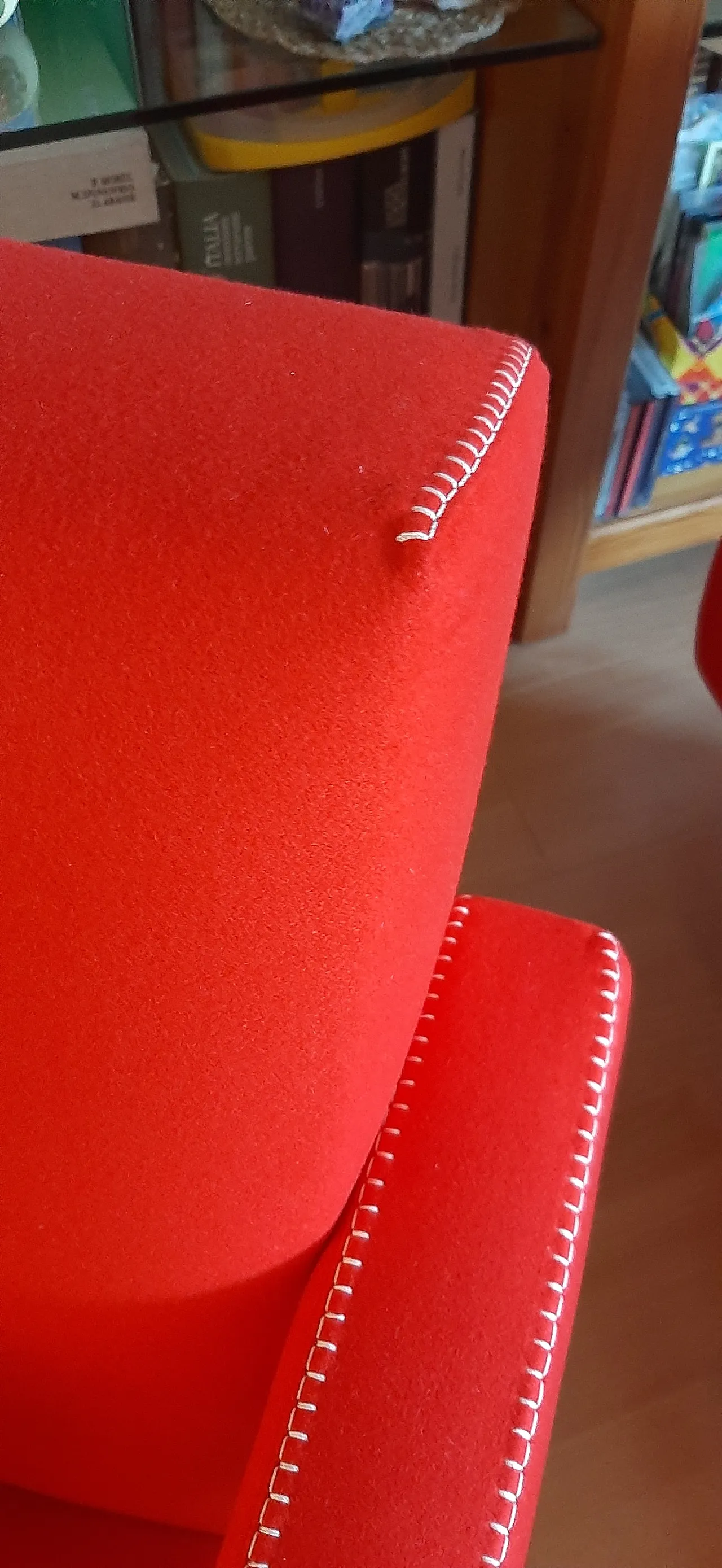 Cassina 637 Utrecht armchair in red wool, 2000 17