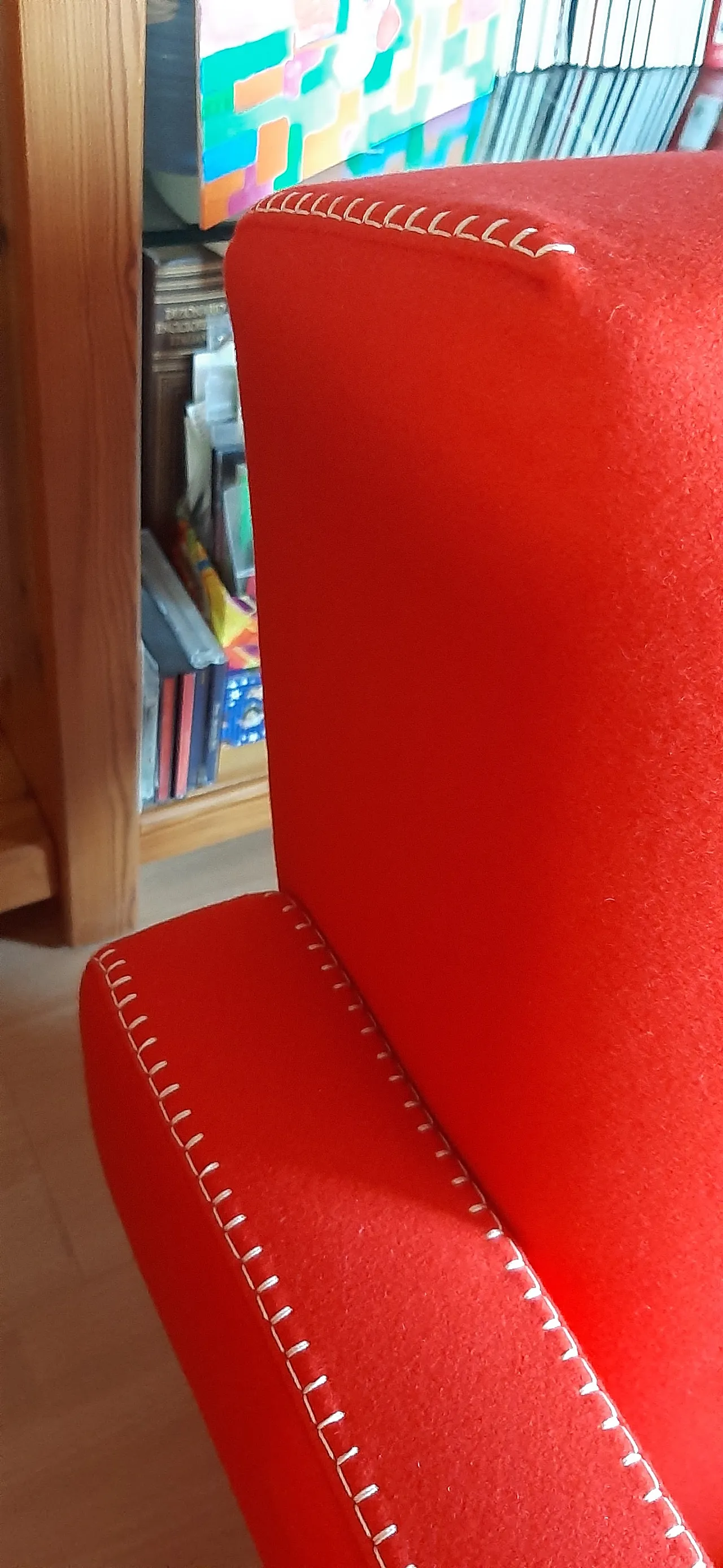 Cassina 637 Utrecht armchair in red wool, 2000 22