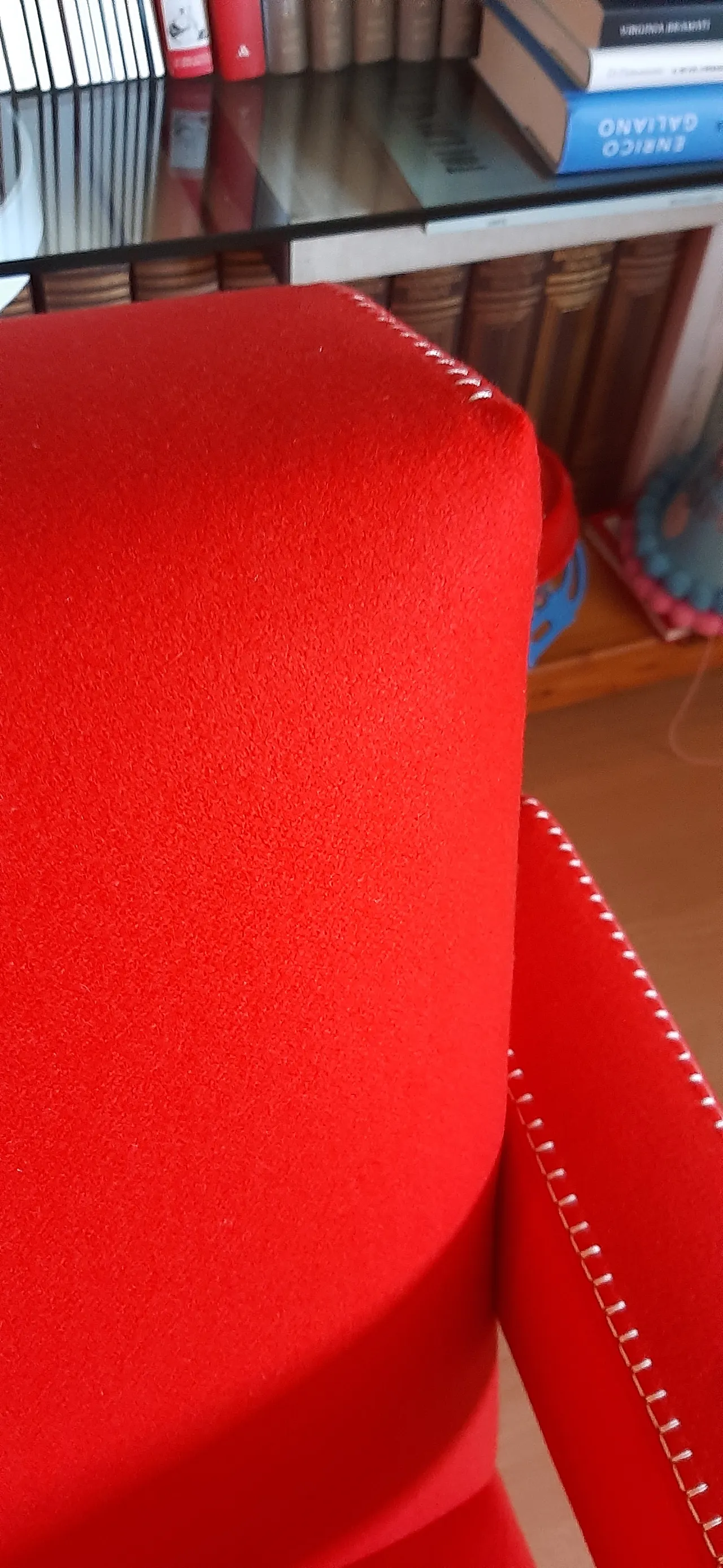 Cassina 637 Utrecht armchair in red wool, 2000 23