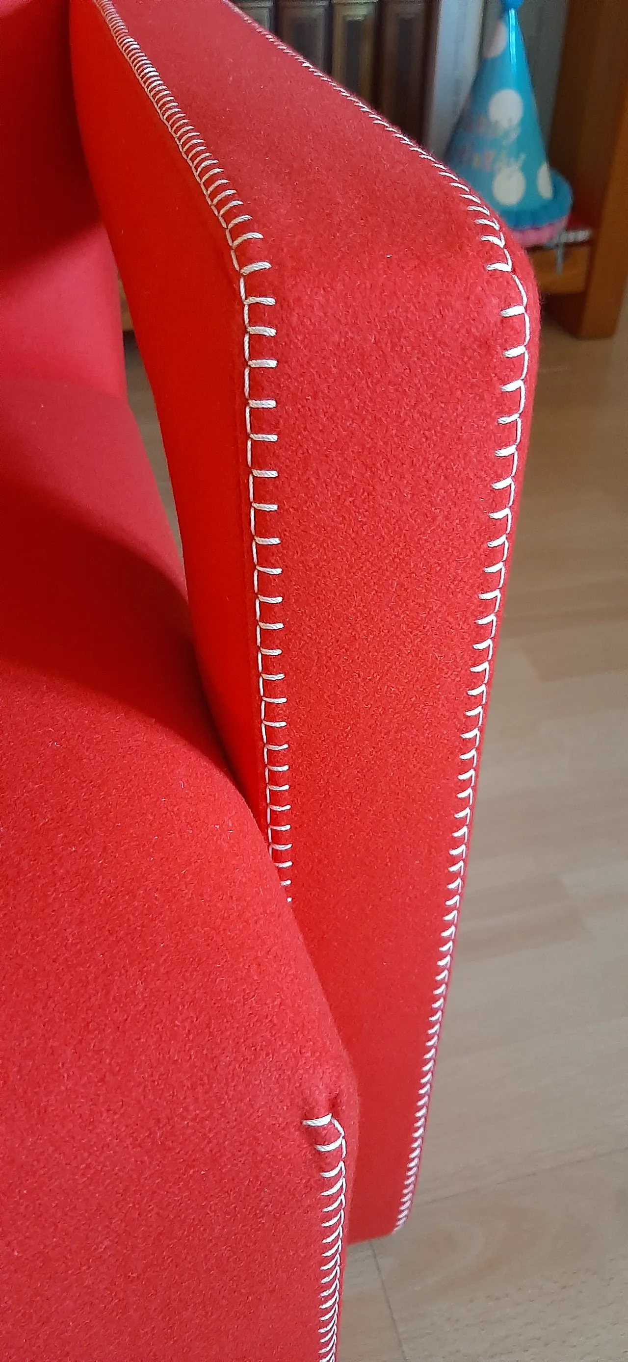 Cassina 637 Utrecht armchair in red wool, 2000 32