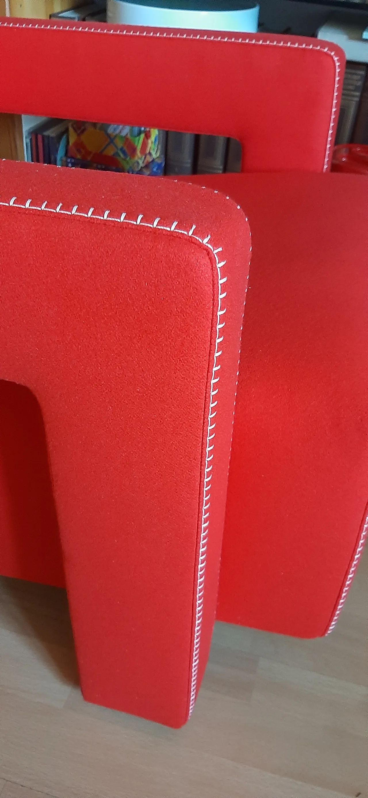 Cassina 637 Utrecht armchair in red wool, 2000 34