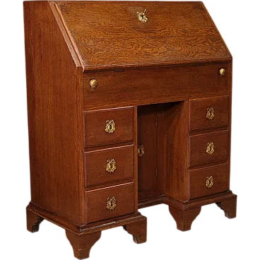 Dutch flap desk in oak, 20th century