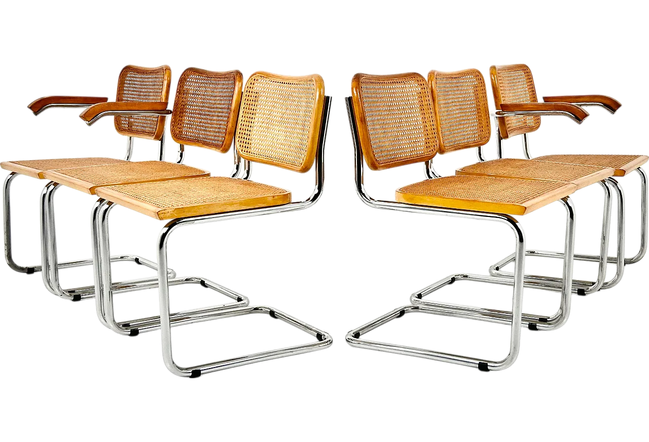 Dining Chairs Style B32 by Marcel Breuer, Set of 6 10