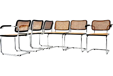 6 dining chairs style B32 by Marcel Breuer, 70s