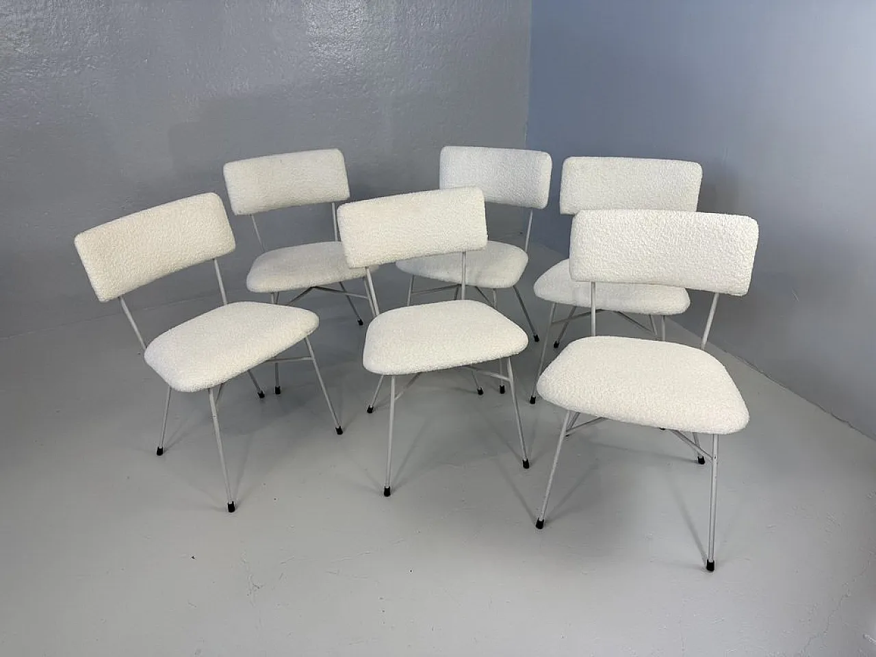 Iron Chairs attributed to Studio BBPR, 1950s, Set of 6 3