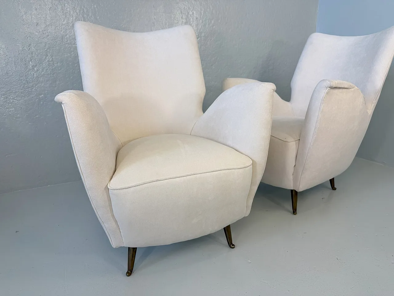 Swan Bedroom Armchairs from ISA Bergamo, 1950s, Set of 2 5