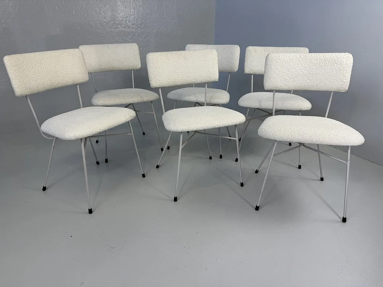 Iron Chairs attributed to Studio BBPR, 1950s, Set of 6 5