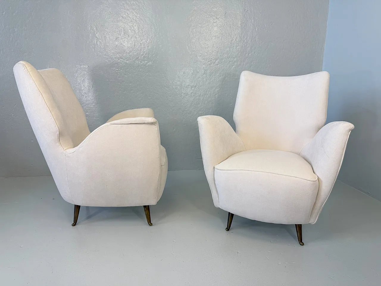 Swan Bedroom Armchairs from ISA Bergamo, 1950s, Set of 2 6