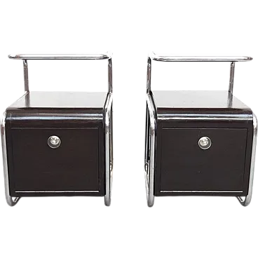 Pair of Bauhaus nightstands by Mücke Melder, 1930s