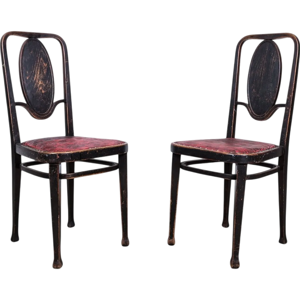 Pair of chairs No. 414 by Marcel Kammerer for Thonet, mid-19th century 12