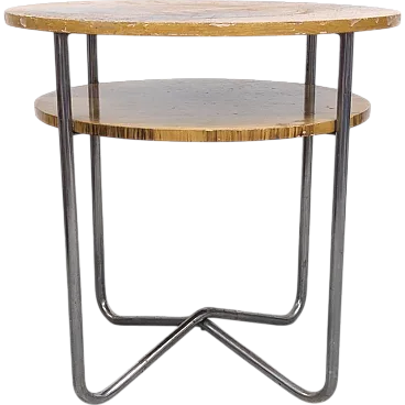 Bauhaus tubular steel side table by Hynek Gottwald, 1930s