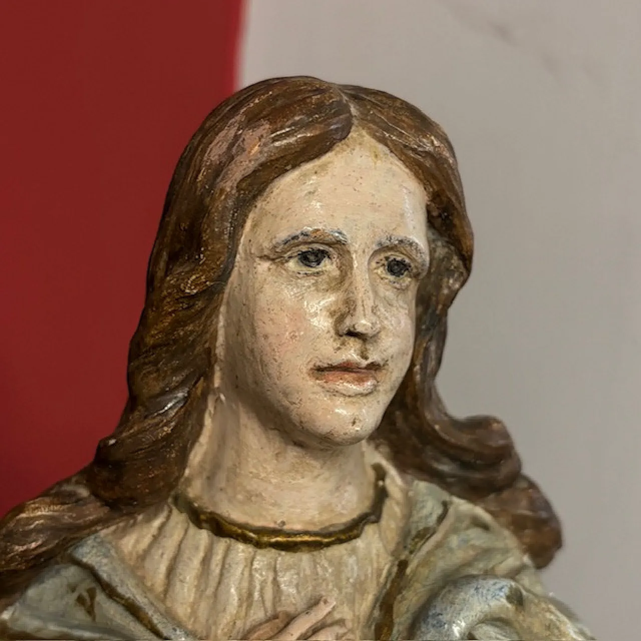 Terracotta sculpture painted Madonna Immacolata, 1827 11