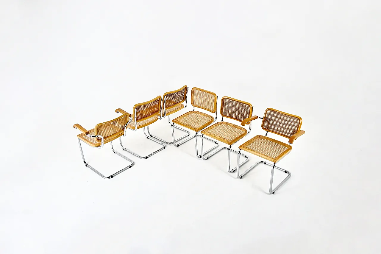 Dining Chairs Style B32 by Marcel Breuer, Set of 6 1