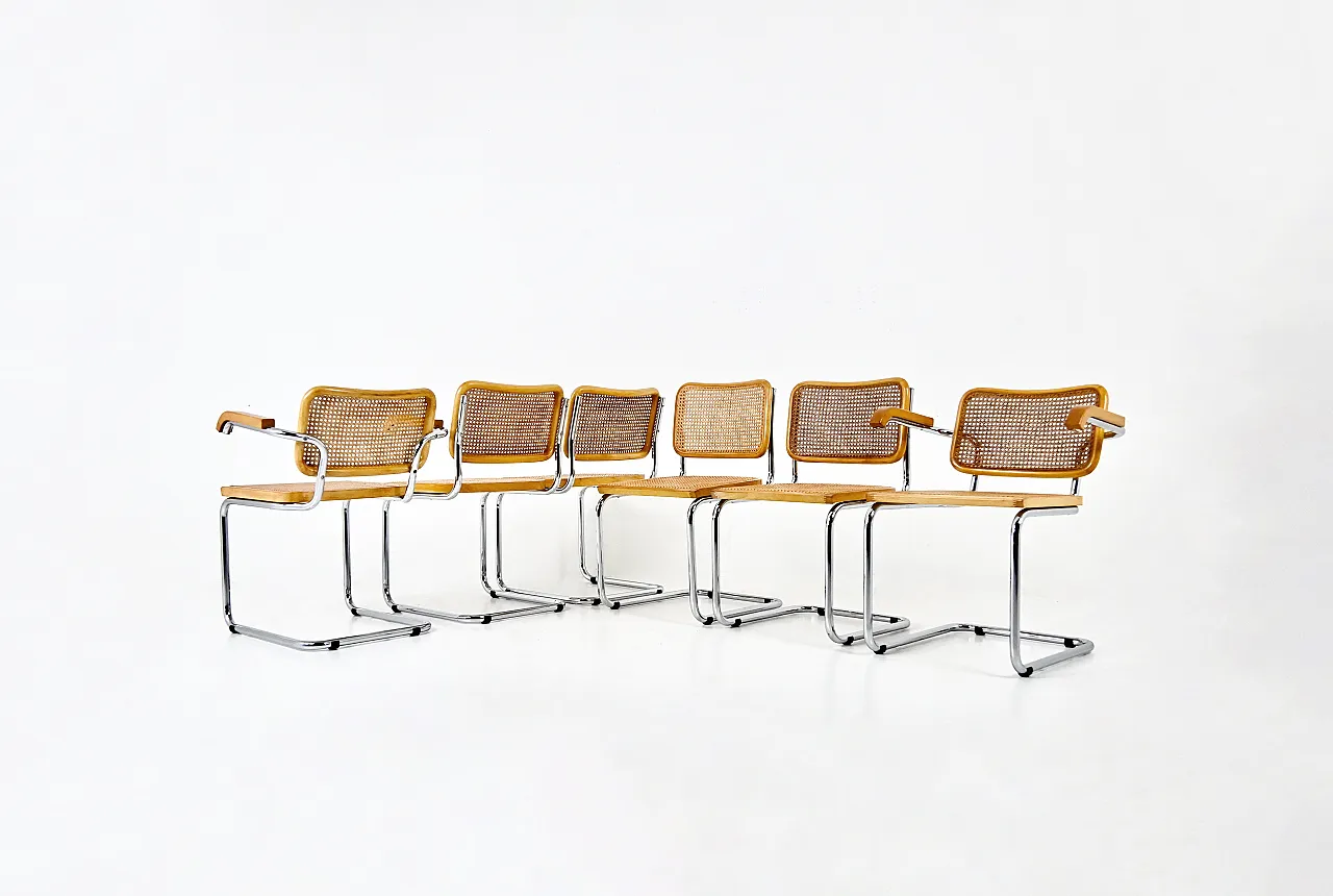 Dining Chairs Style B32 by Marcel Breuer, Set of 6 2