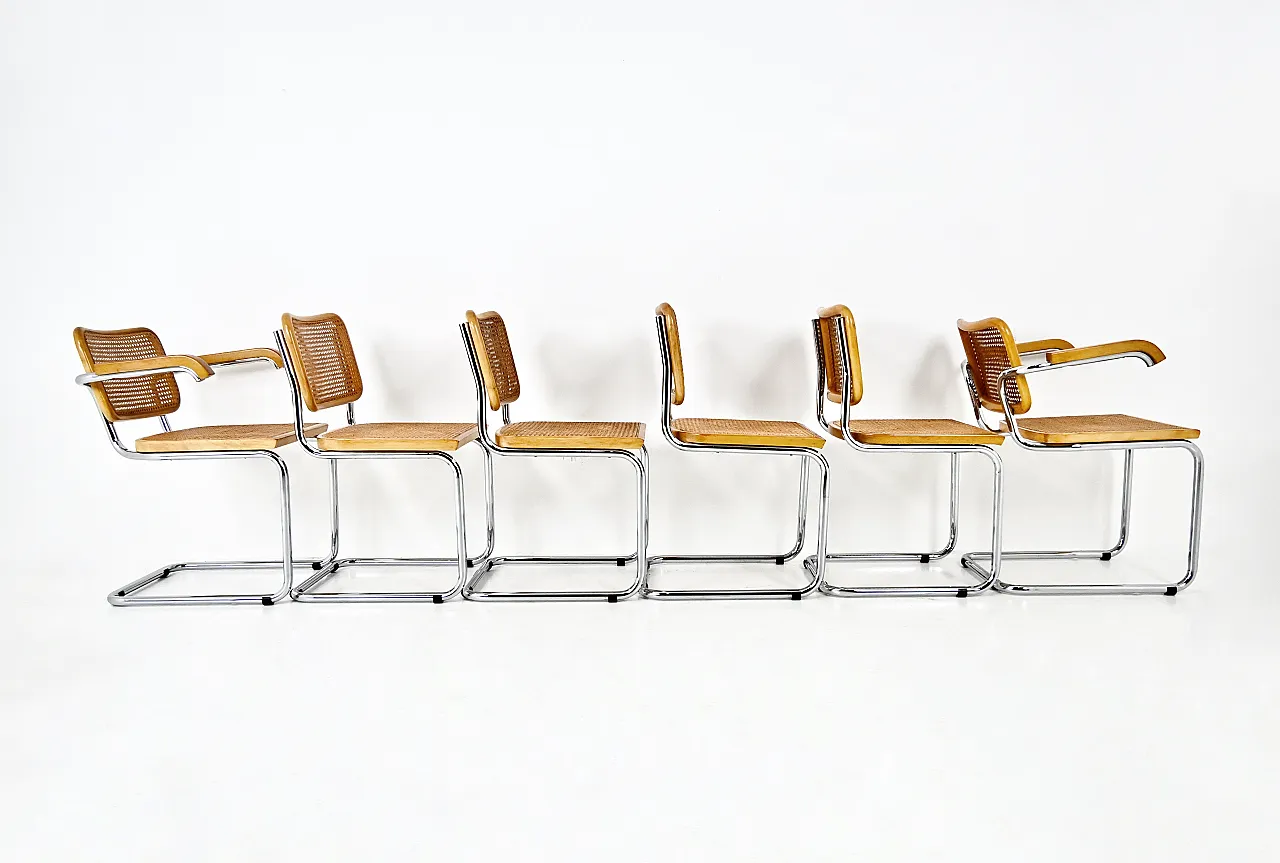 Dining Chairs Style B32 by Marcel Breuer, Set of 6 4