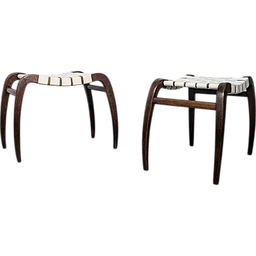 Pair of stools by Ladislav Bartoníček for Krásná Jizba, 1940s