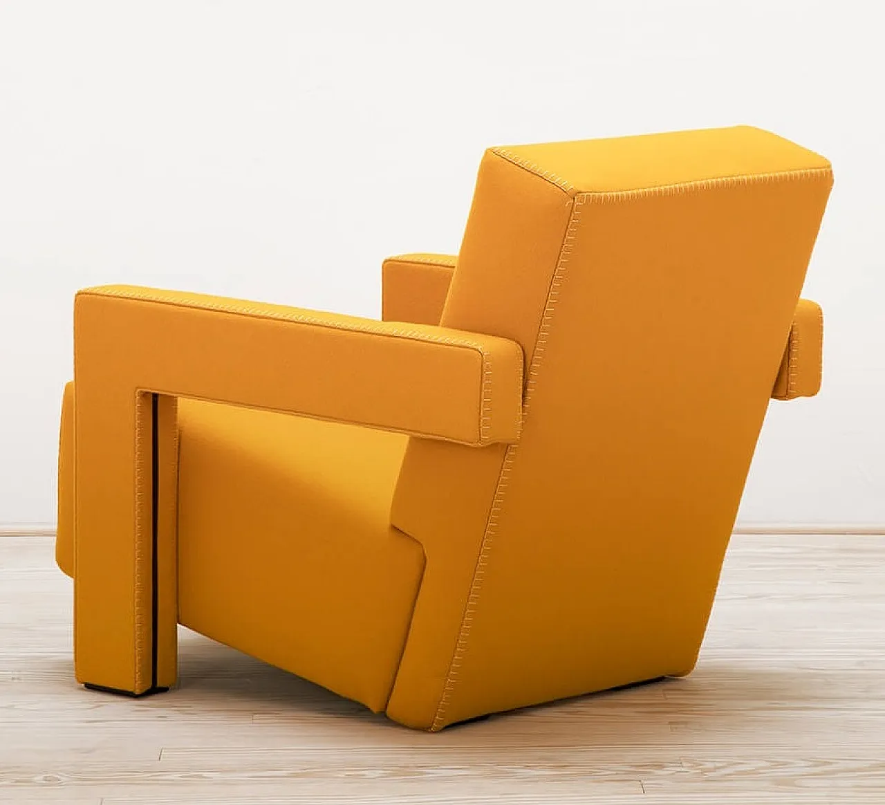 Cassina 637 Utrecht in yellow wool, 2000 3