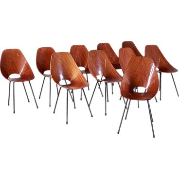 10 Medea Chairs by Vittorio Nobili for Fratelli Tagliabue, 1960s