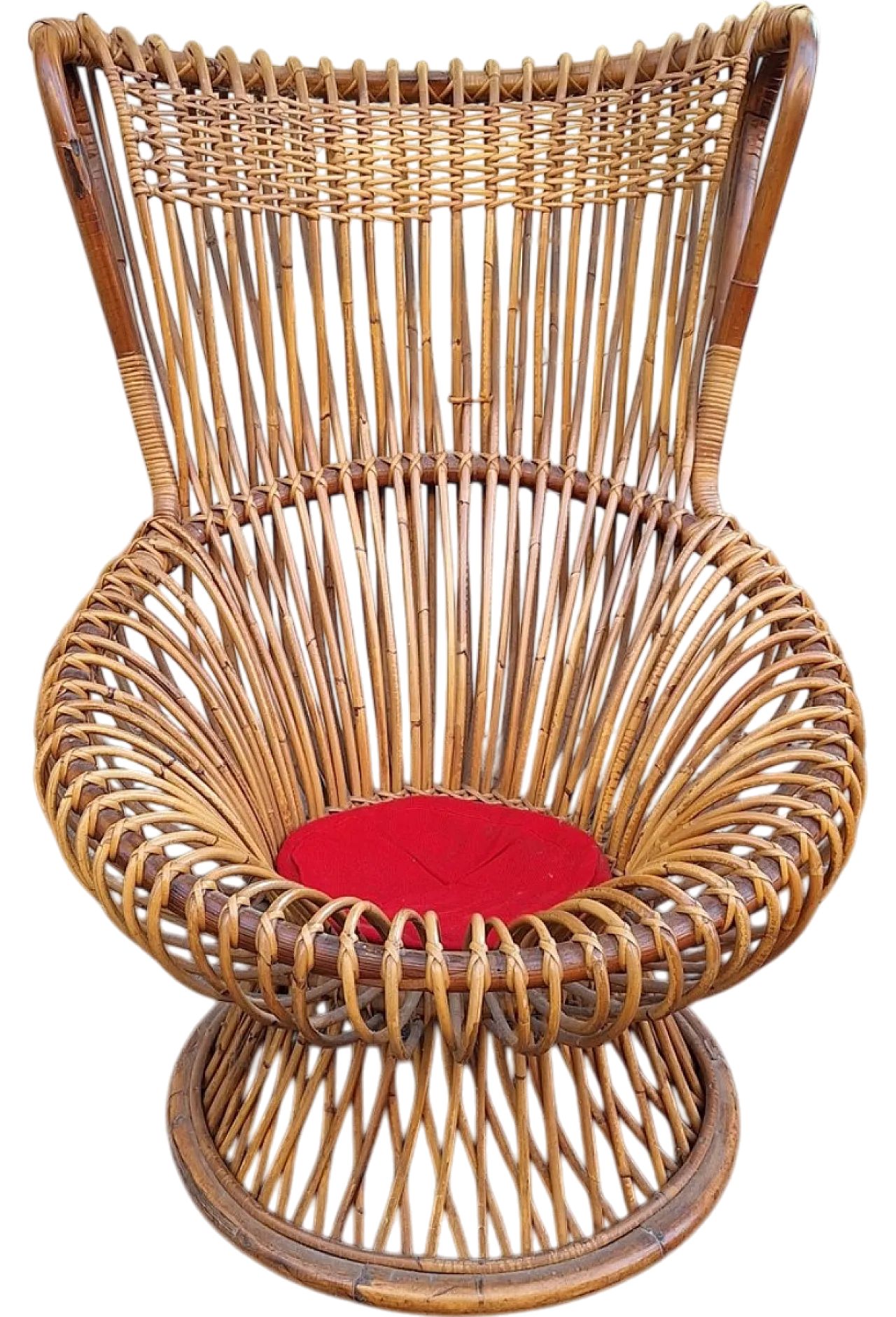 Rattan armchair by Franco Albini, 1960s 8