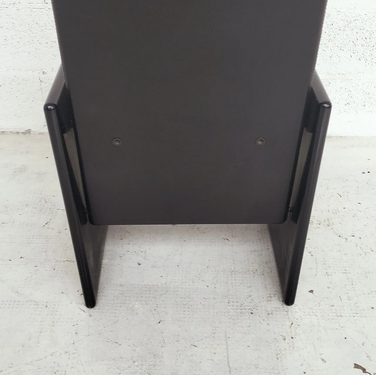 Black Laquered and Leather Chair "Kazuki" by K. Takahama for S.Gavina 11