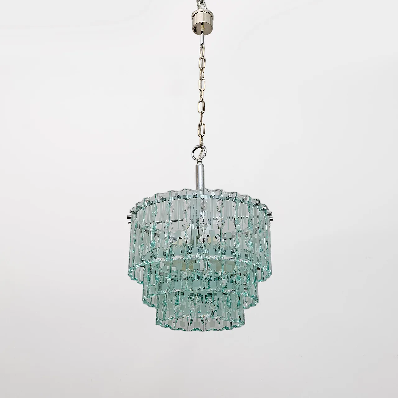 Ground crystal chandelier by Cristal Art, 1970s 2