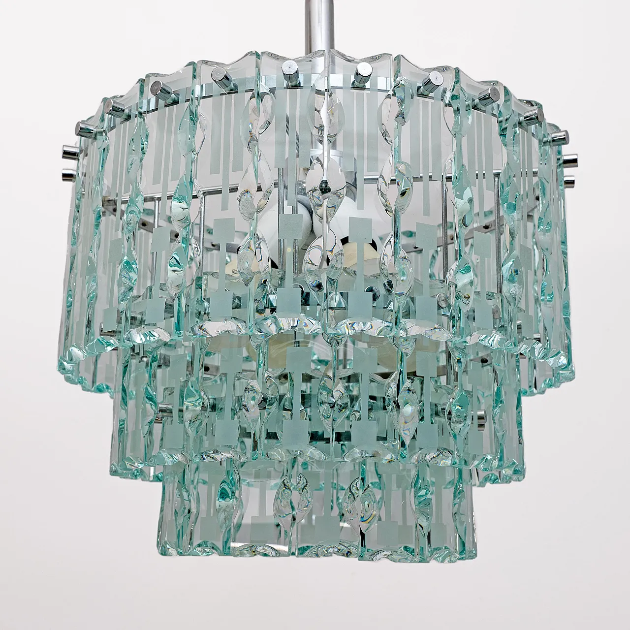 Ground crystal chandelier by Cristal Art, 1970s 5