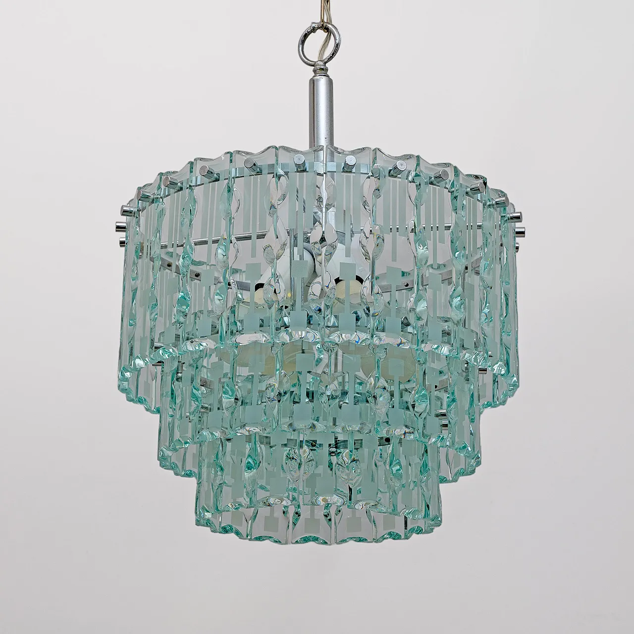 Ground crystal chandelier by Cristal Art, 1970s 7