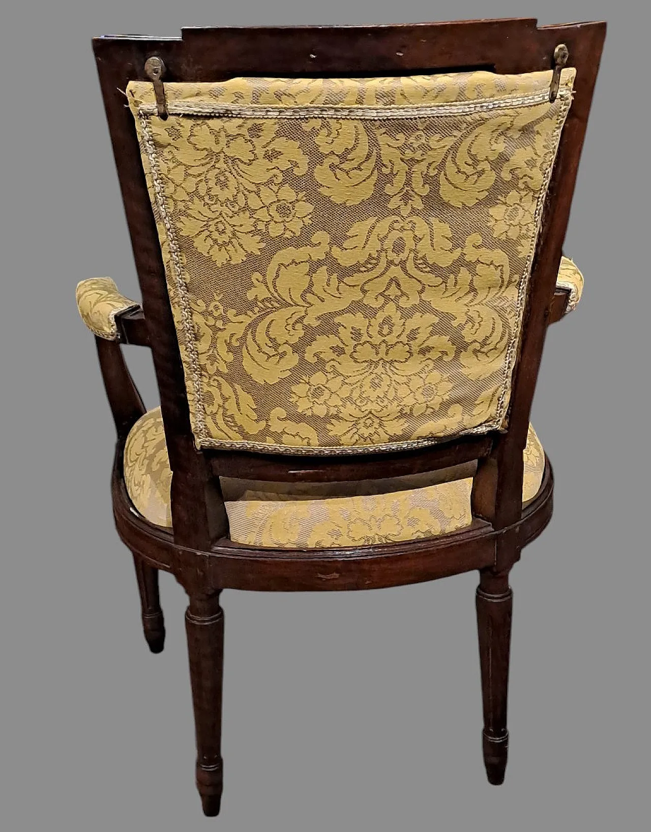 Pair Louis XVI Piedmontese armchairs, 19th century 9