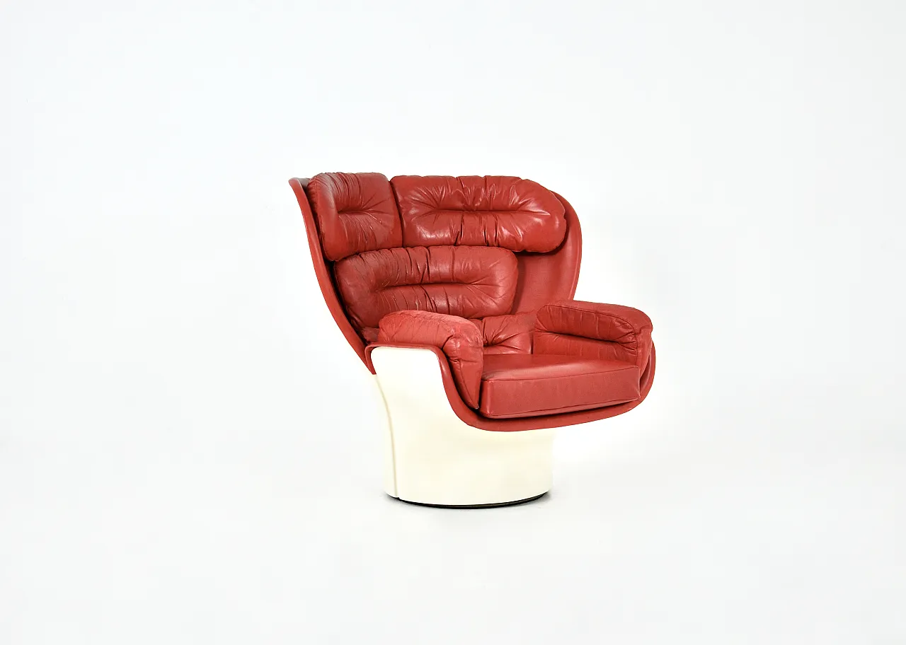 Elda Lounge Chair di Joe Colombo per Comfort, Italia, anni '60 1