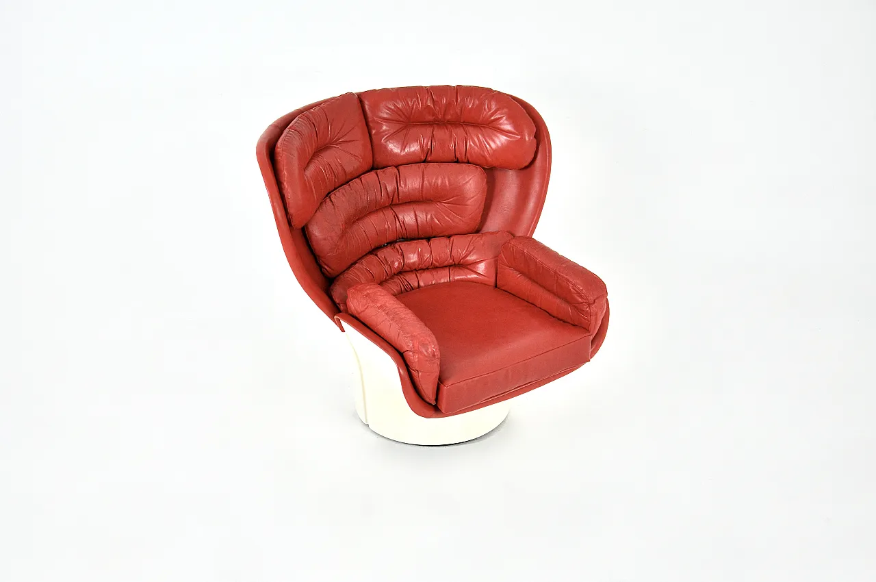 Elda Lounge Chair di Joe Colombo per Comfort, Italia, anni '60 2