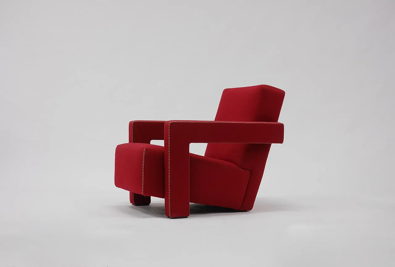 Cassina 637 Utrecht new never used in red wool 13