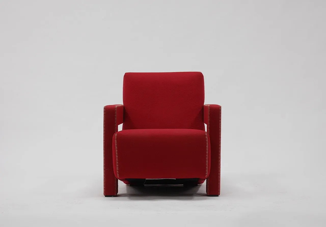 Cassina 637 Utrecht new never used in red wool 15