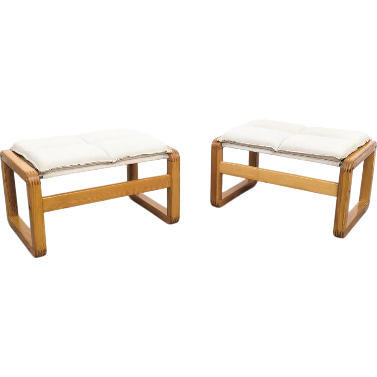 Pair of Dala footstools by Knut & Marianne Hagberg, 1980s 15