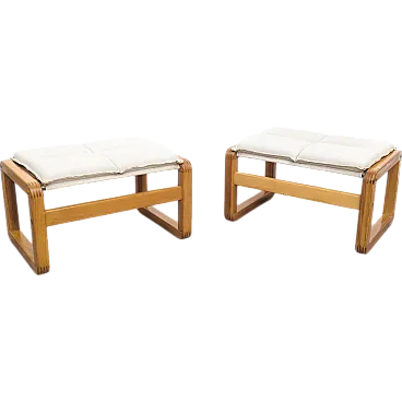 Pair of Dala footstools by Knut & Marianne Hagberg, 1980s