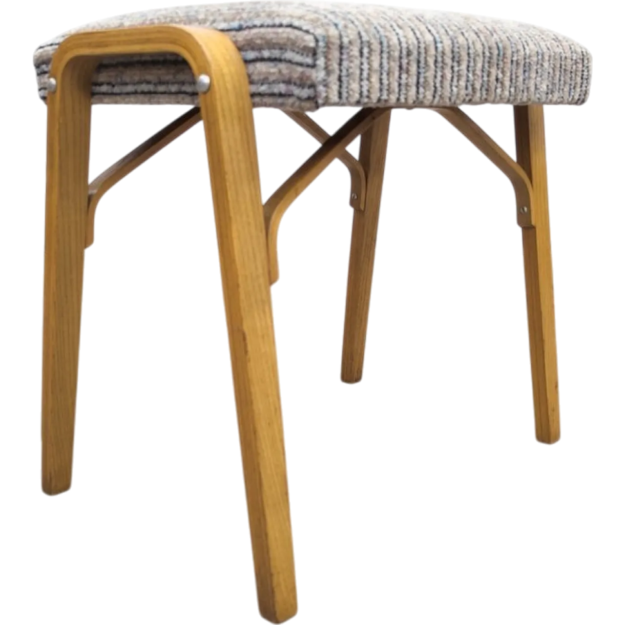 Wooden stool by Ludvík Volák for Dřevopodnik Holešov, 1960s 6