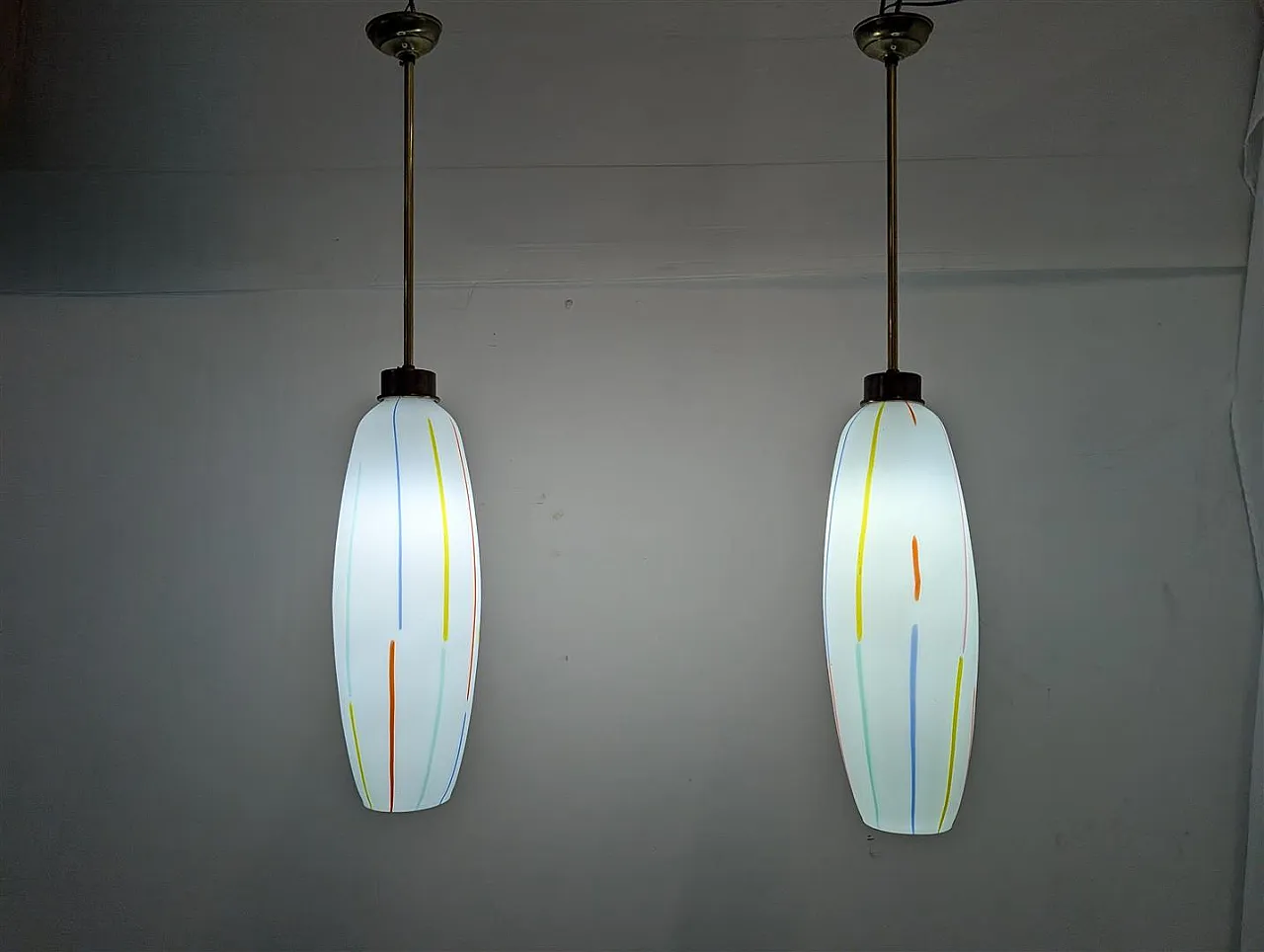 Pair of Suspension Lamps in Openda 1950s 11