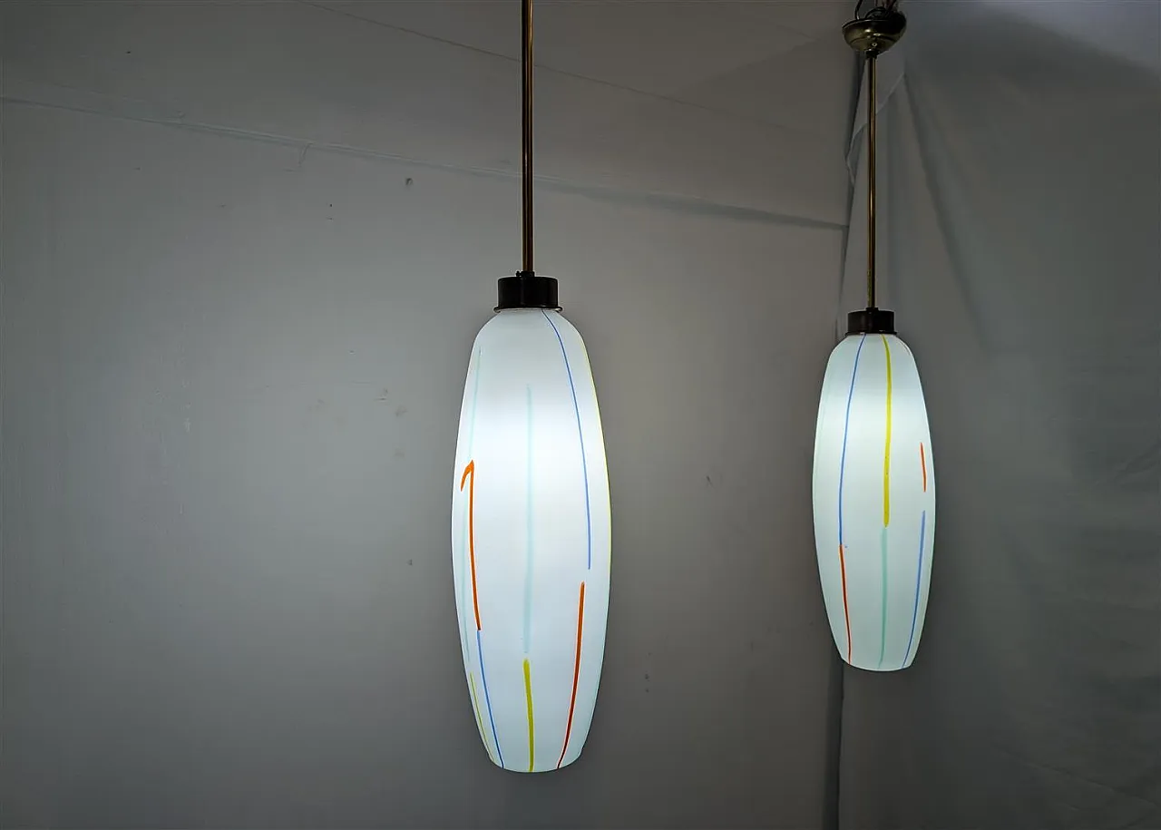 Pair of Suspension Lamps in Openda 1950s 12