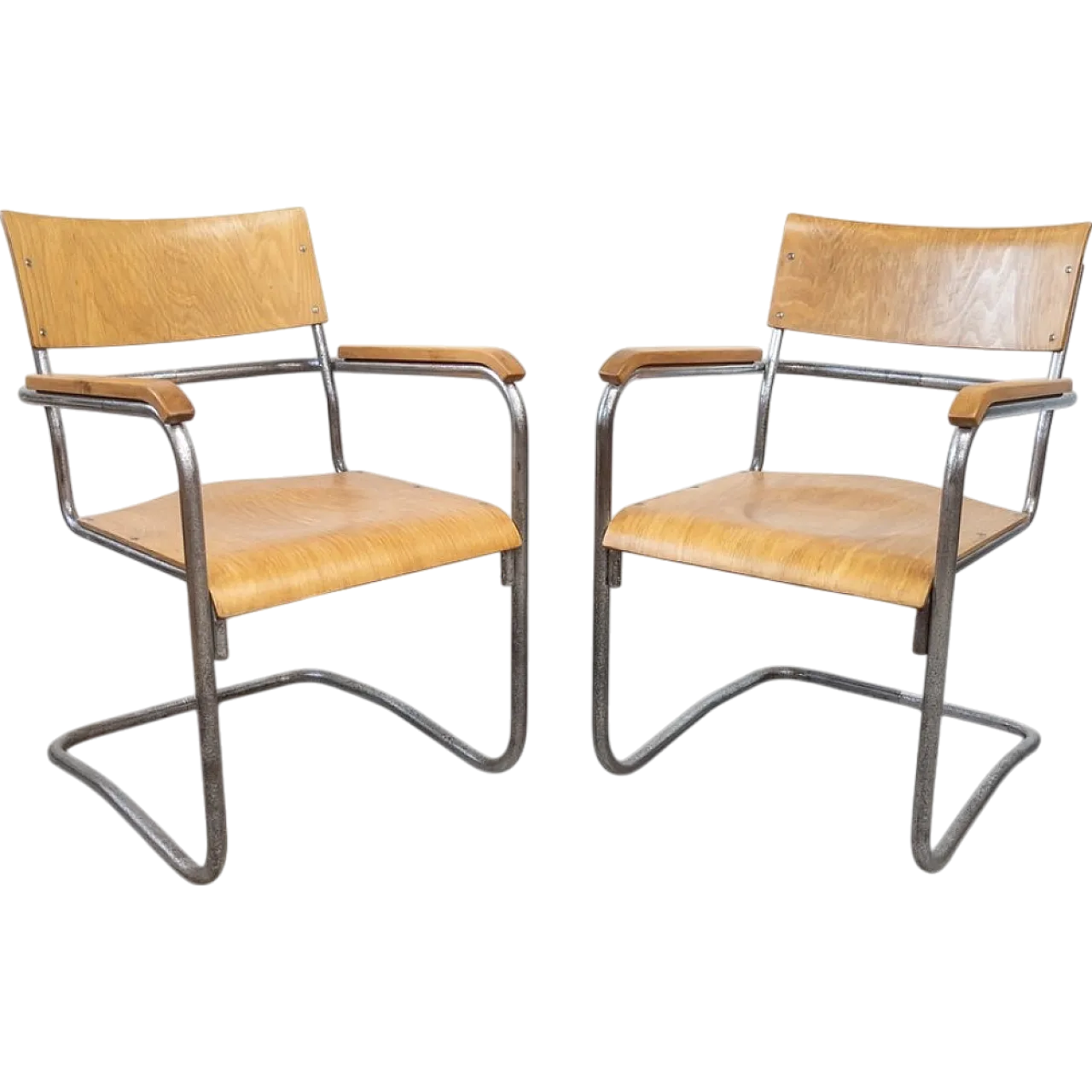 Pair of chairs by Marcel Breuers Thonet for Samal & Co., 1930s 12