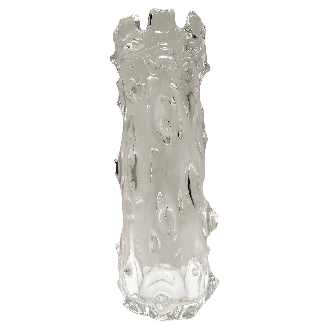 "A Mugnoni" Murano glass vase in Ercole Barovier style, 50s 1