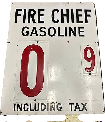 Insegna in latta Texaco Fire Chief Gasoline, '900