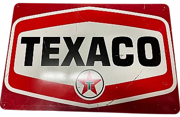 Insegna in latta Texaco, anni '70